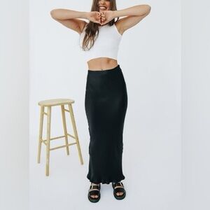 Silky maxi bias cut skirt - AUS size 8 (US Size 4)